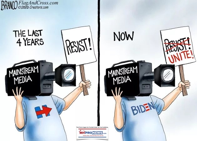 BrancoPoliticalCartoonMainstreamMediaRESISTlast4YearsNowUNITEJoeBidenMHProNews