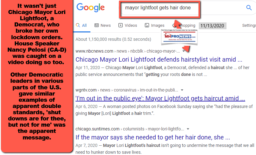MayorLoriLightfootGoogleNewssearchViolatingOwnLockdownOrderNancyPelosiDemocratMHProNews