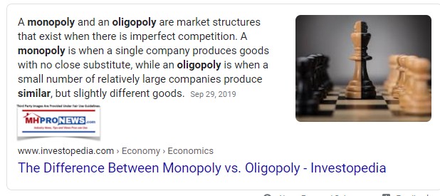 MonopolyOligopiesDefinitionManufacturedHousingProNews