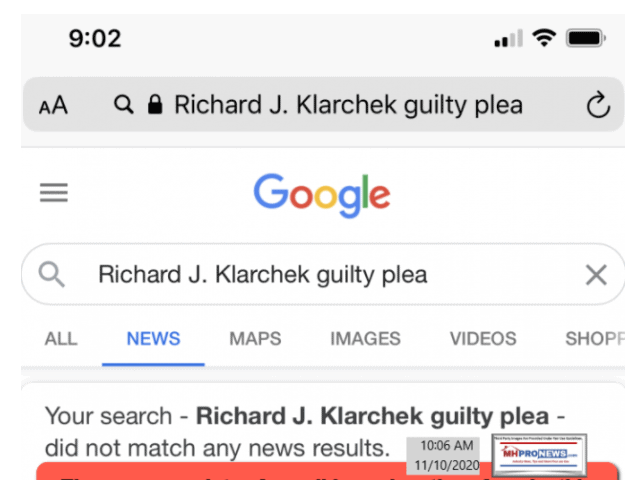 RichardJDickKlarchekNewsGoogleSearchPleaAgreementMHProNews2