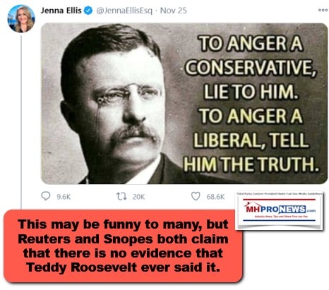 TeddyRoosveltPhotoQuoteToAnnoyaConvervativeLieToHimToAnnoyaLiberalTellHimTheTruthJennaEllisTwitterMHProNews