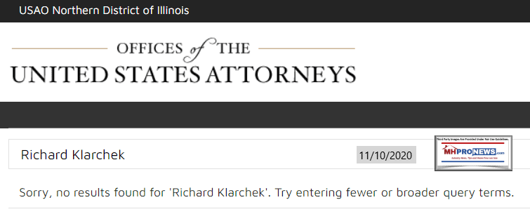 US.AttorneysOfficeNorthernDistrictOfIllinoisRichardJKlarchekNoResultMHProNews