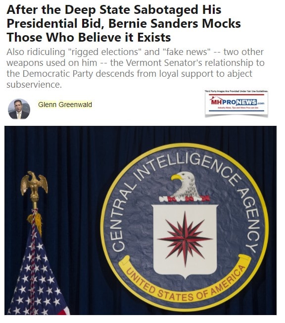 AfterDeepStateSabotagedBernieSandersPresidentialBidSandersMocksThoseWhoBelieveDeepStateExistsGlenGreenwaldCIAusaIntelligenceLawEnforcementMHPRoNews