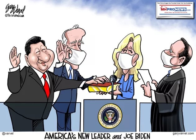 AmericasNewLeaderChairmanXiJoeBidenSwearingInGaryWoodCartoonMHProNews