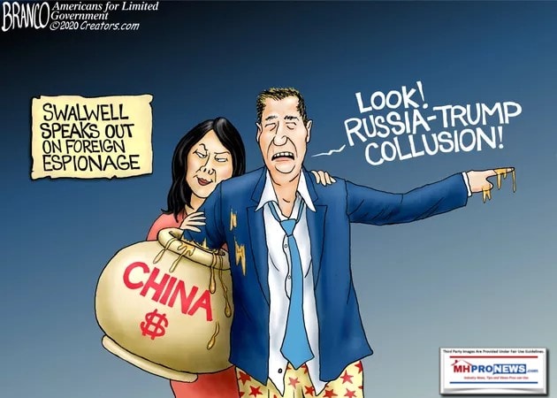 BrancoCartoonEricSwalwellChineseHoneyPotLookTrumpRussiaCollusionMHProNews