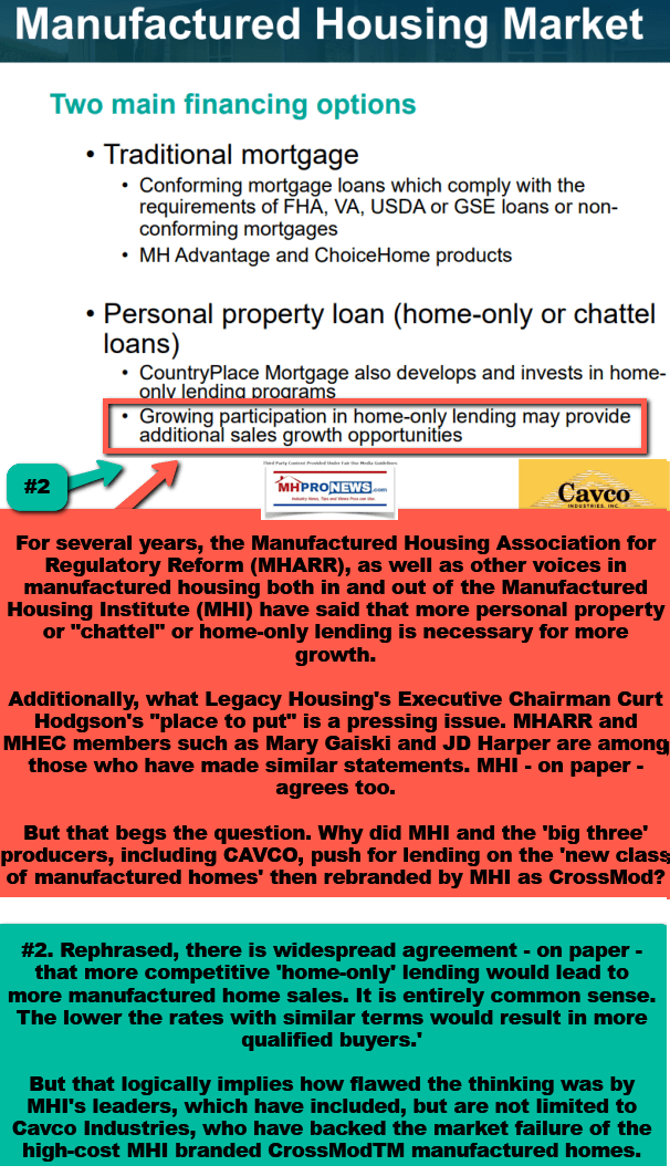 CavcoIndustriesLOGOManufacturedHousingMarketCVCOInvestorRelationsTwoMainFinancingOptionsHomeOnlyLendingDutyToServeCrossModMHProNews