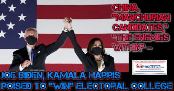 ChinaManchurianCandidatesTheEnemiesWithinJoeBidenKamalaHarrisPhotoUSFlagPoisedWinElectoralCollegeMHproNews