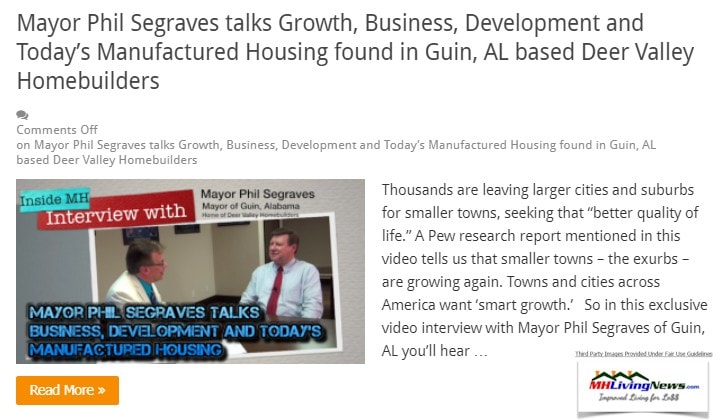 MayorPhilSegravesGuinALDeerValleyHomebuildersManufacturedHomeLivingNewsMHProNews