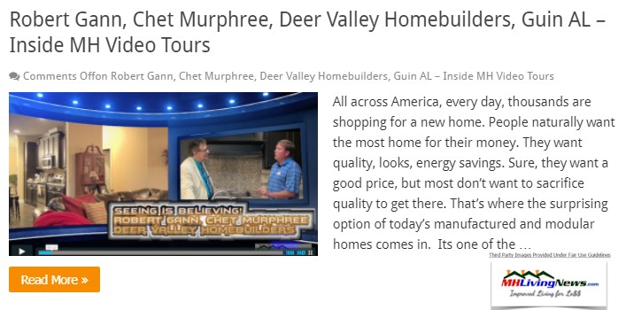 RobertGannChetMurphreeDeerValleyHomebuildersManufacturedHomeLivingInsideManufacturedHomeVideoToursMHLIvingNewsMHProNews