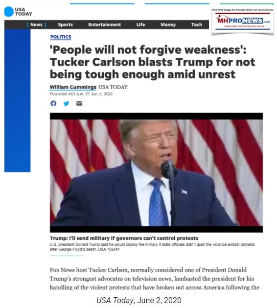 USATodayGlennGreewaldNewsAnalysisPeopleWillNotForgiveWeaknessTuckerCarlsonTrumpFlagPhotoMHProNews