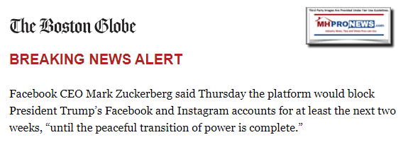 BostonGlobeMarkZuckerbergBanTrumpIndefinatelyAtLeastUntilTransitionOfPowerCompleteMHProNews