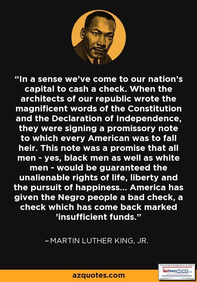 MartinLutherKingJrPhotoQuoteComeCapitolCashCheckRepublicMagnificentWordsPromiseToAllPeopleBlackWhiteMHProNewsQuoteagbleQuote