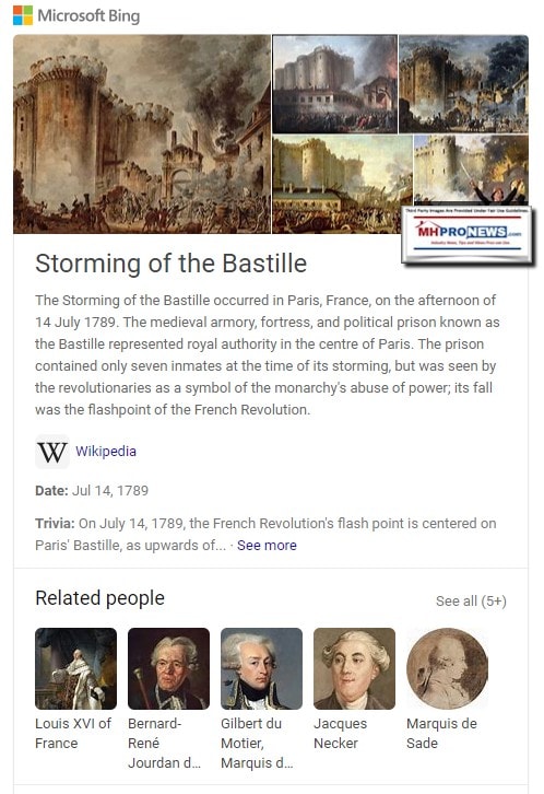 StormingOfBastilleHistoricSnapshotDefinitionBingWikiManufacturedHomeProNews