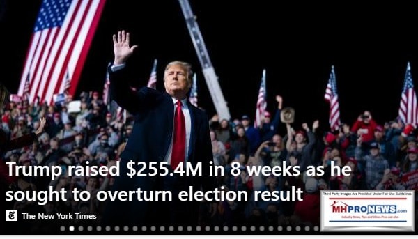 TrumpRaise255.4M8WeeksAfterElectionNewYorkTimesHeadlineMHProNews