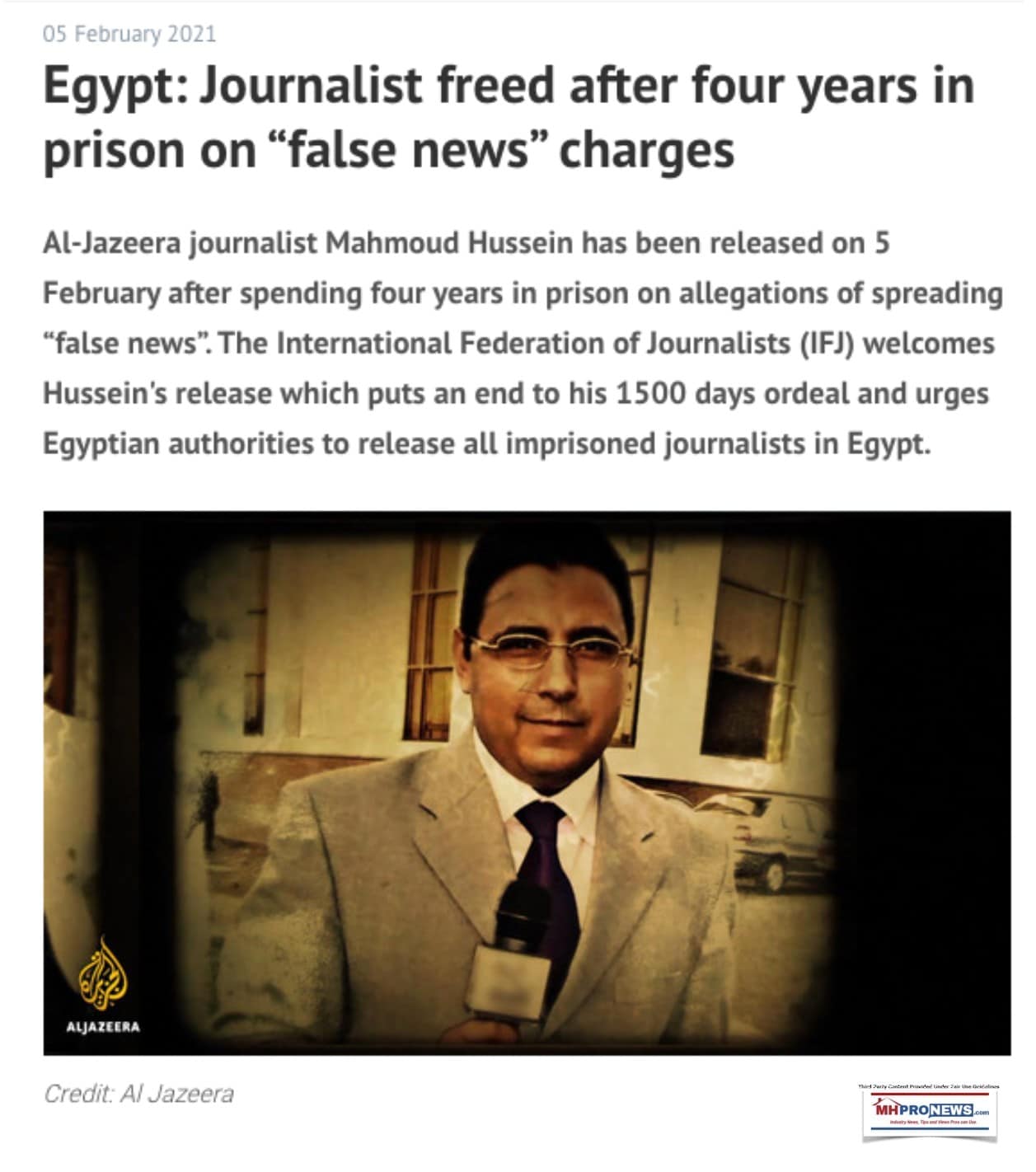 AlJazerraJournalistMahumoudHusseinReleasedAllegationsOfFalseNewsMHproNewsGlennGreenwaldNewsAnalysis