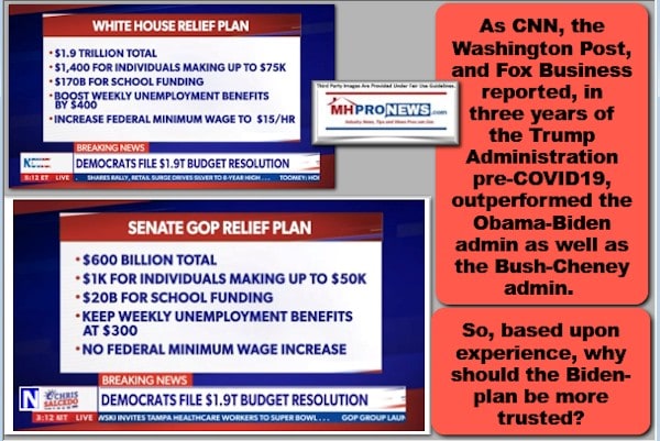 BidenWhiteHouseCOVID19ReliefPackageSenateGOPReliefPlanFeb1.2021MHProNewsComparisons