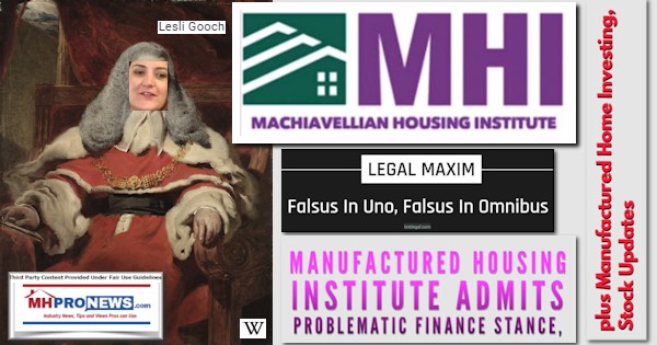 FalsusIUnoFalsusInOmnibusLesliGoochPhotoManufacturedHousingInstituteAdmitsProblematicFinanceStancePlusManufacturedHomeInvestingStockUpdatesMHProNews