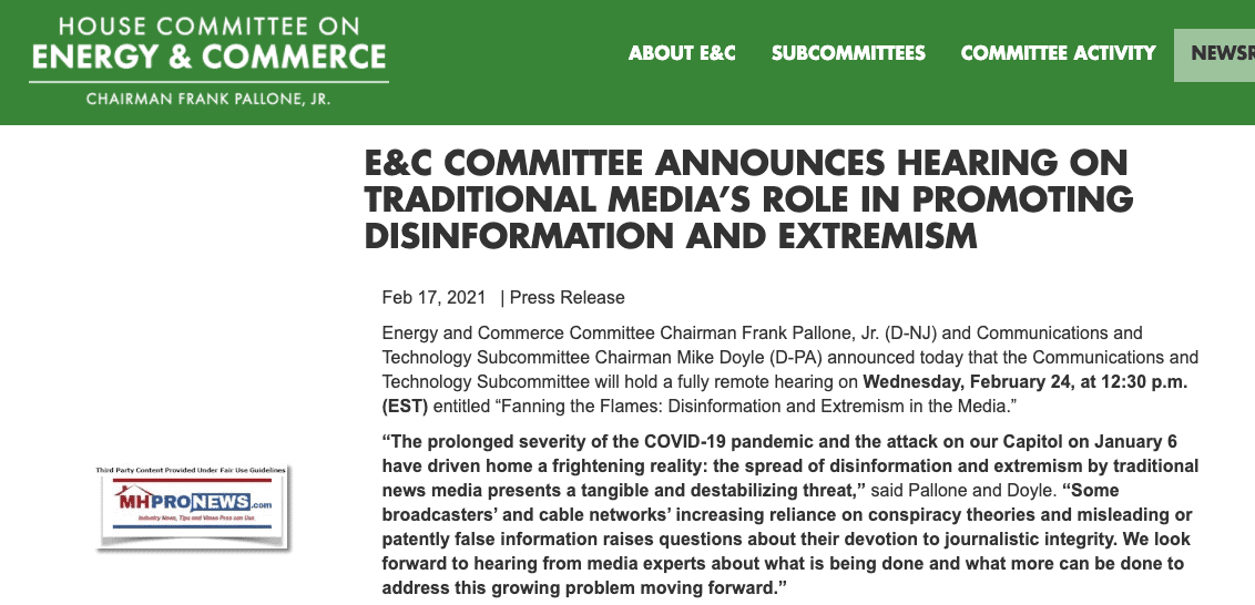 HouseCommitteeEnergyCommerceChairmanFrankPalloneJr2.17.2021GlennGreenwaldNewsAnalysisMHProNews