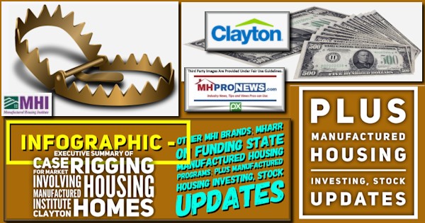 InfographicExecSummaryMarketRiggingManufacturedHousingInstituteClaytonHomeMHARRFundingStateManufacturedHousingProgramsManufacturedHousingInvestingStockUpdatesMHProNewsLOGOS