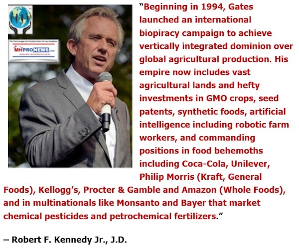 RobertFKennedyJrPicQuoteBillGatesBiopiracyDominonGlobalAgCampaignScarfUplandFeudalEmpireGMOCropsSeedPatentsAIRoboticFarmsMonsantoPesticidesPetrochemChildrenHealthDefenseLogoMHProNews