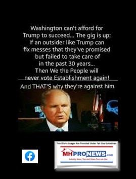 RushLimbaughPicQuoteWashingtonCantAffordTrumpSucceedGigUPIfOutsiderTrumpFixMessPromisedFailedFor30YearsWeThePeopleNeverVoteEstablishmentAgainsThatsWhyTheirAgainstHimQuoteMHProNews