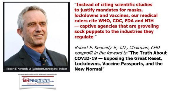 RobertFKennedyJrCHDLogoPhotoQuoteInsteadCitingScientificStudiesMedicalRulesCiteWHO.CDC.FDA.NIHCaptiveAgenciesGrovelingSockPuppetstoIndustry