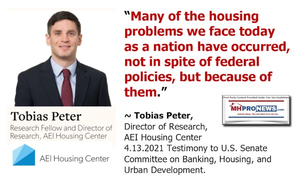 TobiasPeterPhotoAEIHousingCenterLogoQuoteManyHousingProblemsFaceNationNotDespiteFederalPoliciesButBecauseOfThemMHProNewsQuoteable