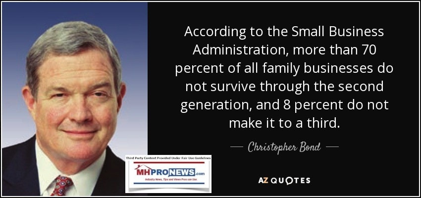 AccordingToSmallBusinessAdminstrationMoreThan70PercentSmallBusinessesDoNotSurviveThroughSecondGenerationOnly8PercentMakeItToAThirdGenerationChrisopherBondPhotoAZQuotesMHproNews