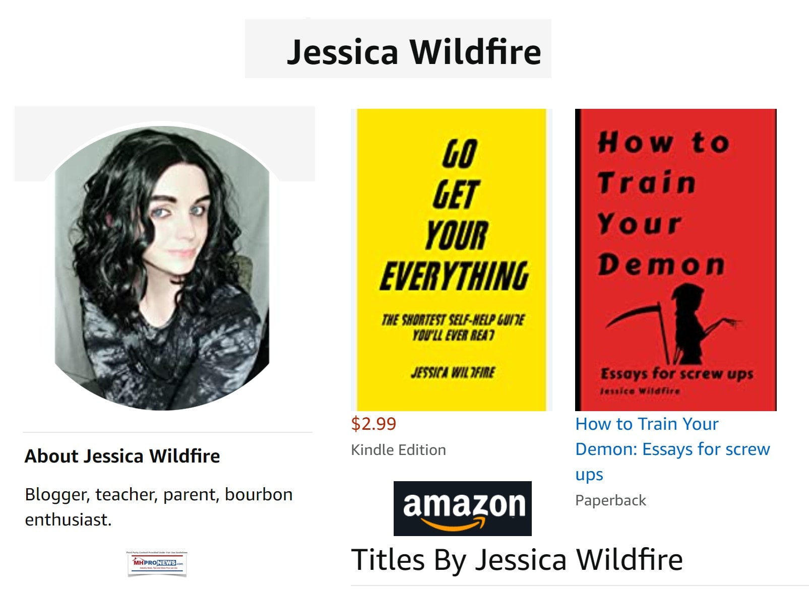 JessicaWildfirePhotoAmazonLogoAuthorBooksBioBriefMHProNews