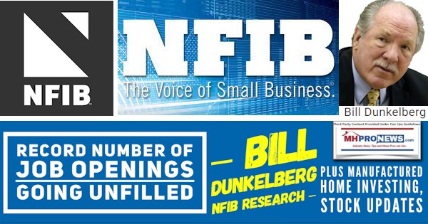 NFIBLogoVoiceOfSmallBusinessNationalFederationIndependentBusinessLogoBillDunkelbergPicRecordNumberSmallBusinessOpeningsPlusManufacturedHomeInvestingUpdates