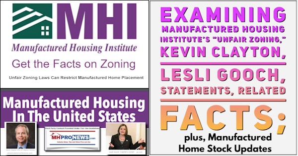 ExaminingManufacturedHousingInstituteLogoUnfairZoningGetFactsOnZoningKevinClaytonLesliGoochRelatedFactsPlusManufacturedHomeStockUpdates