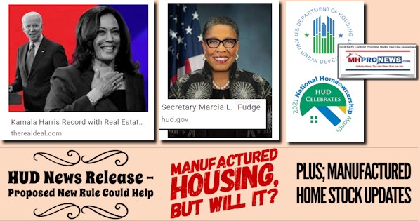 RealDealJoeBidenKamalaHarrisHUDSecMarciaFudgePicsHUDLogoJuneNatlHomeownershipMonthHUDNewRuleCouldHelpManufacturedHousingButWillItAFFHmanufacturedHomeProNewsPlusMHStockMHProNews