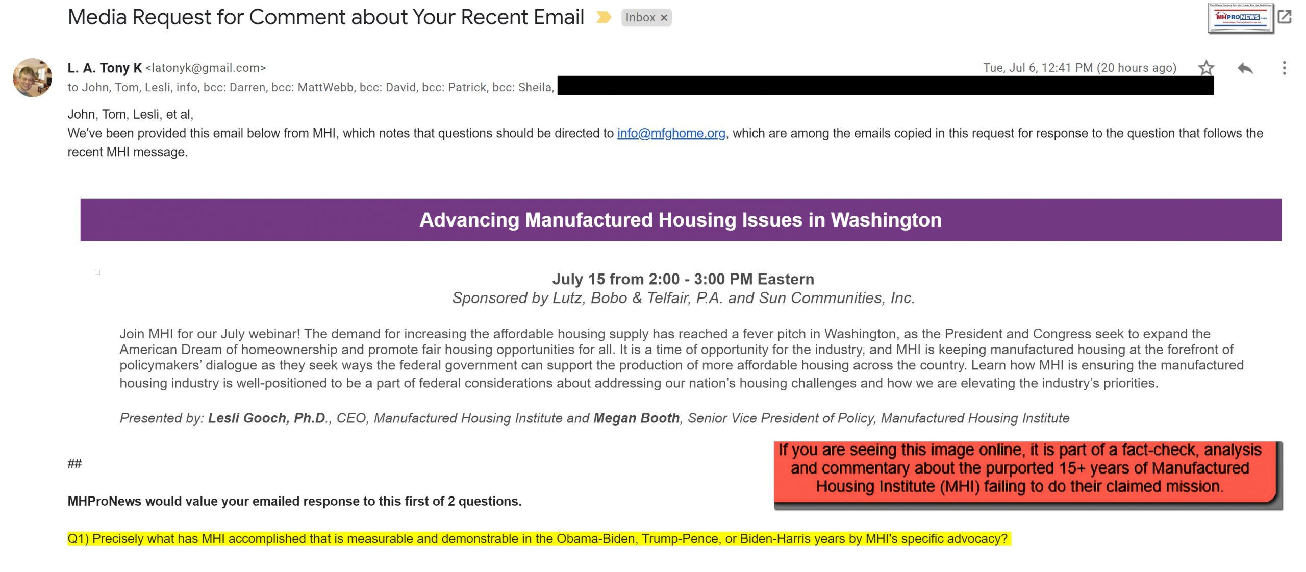 7.6.2021ManufacturedHousingInstituteEMAIL-MHIleadershipEMailinquiryTomHodgesLesliGoochJohnGreinerGraydonLawMHProNewsToMHIleadersTradeMediaMHProNewslogo