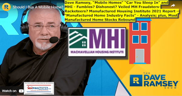 DaveRamseyShowMobileHomeManufacturedHousingInstitute2021LogoManufacturedHomeIndustryFactsStocksReboundManufacturedHomeProNews