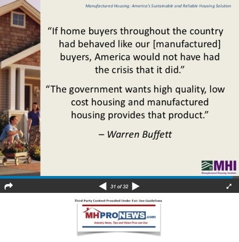 WarrenBuffettQuotesPerJasonBoehlertManufacturedHousingInstituteLOGOmhiLOGOGovernmentWantsHighQualityLowCostHousingManufacturedHousingProvidesThatProduct-MHProNews