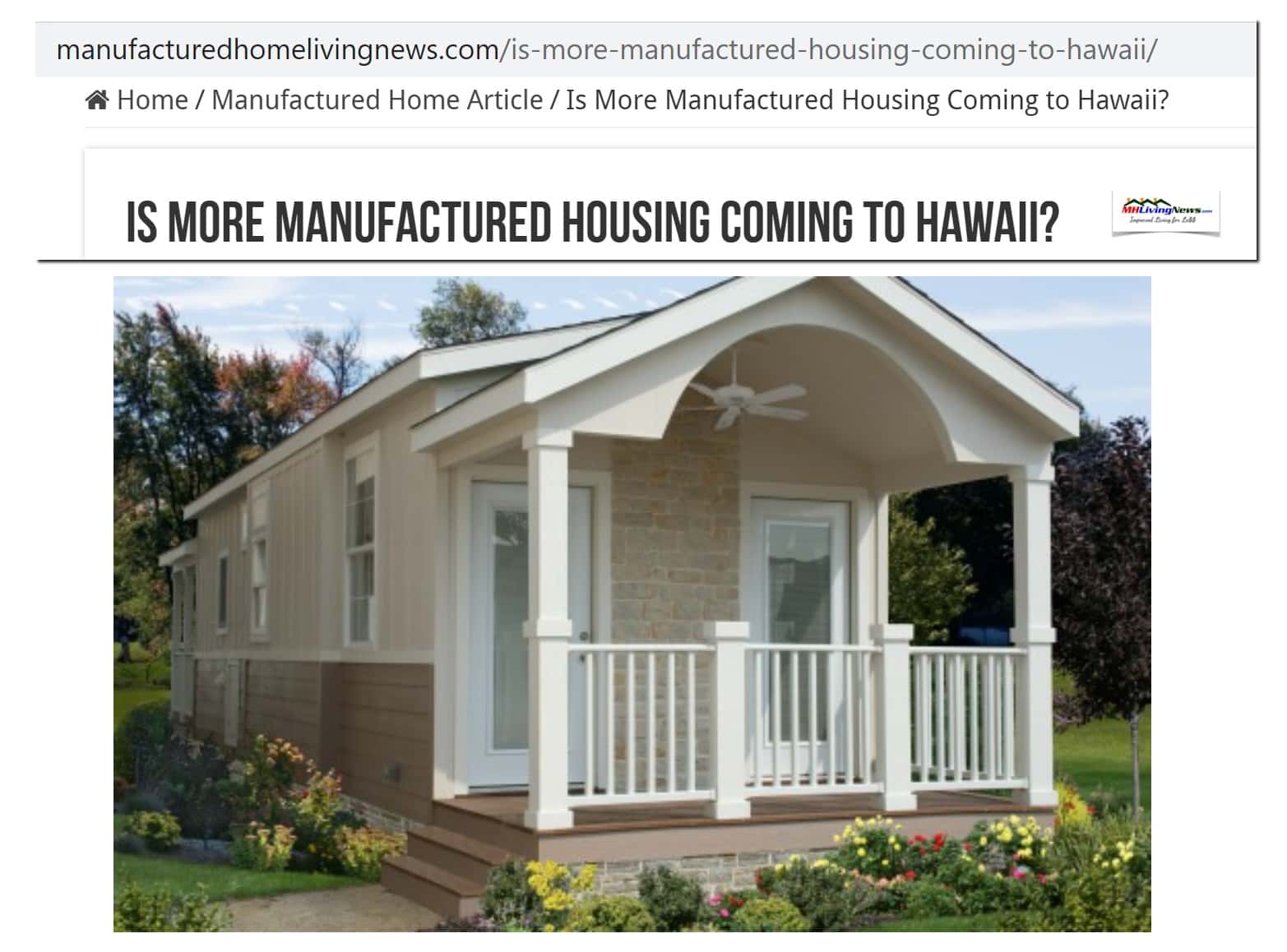 IsMoreManufacturedHousingComingToHawaii