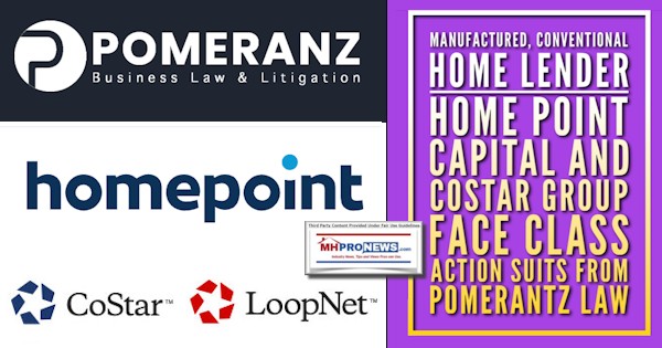 Manufactured, Conventional Home Lender Home Point Capital and CoStar Group Face Class Action Suits from Pomerantz Law