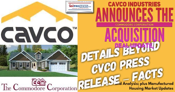 CavcoIndustriesNEWlogoTheCommodoreCorpLogoCavcoAnnouncesAquistionDealUpdateDetailsBeyondCVCOreleaseFactsAnalysisPlusMHHousingMarketUpdatesMHProNews