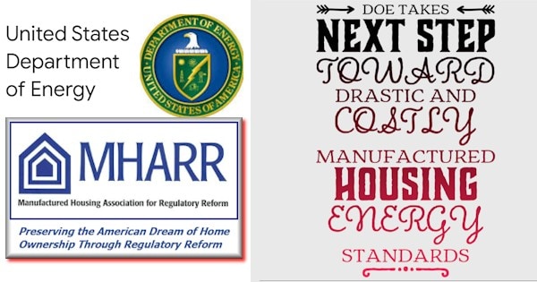 DepartmentOfEnergyLOGOMHARRlogoDOETakesNextStepTowardDrasticCostlyManufacturedHousingEnergyStandardsManufacturedHousingAssocRegulatoryReformLogo