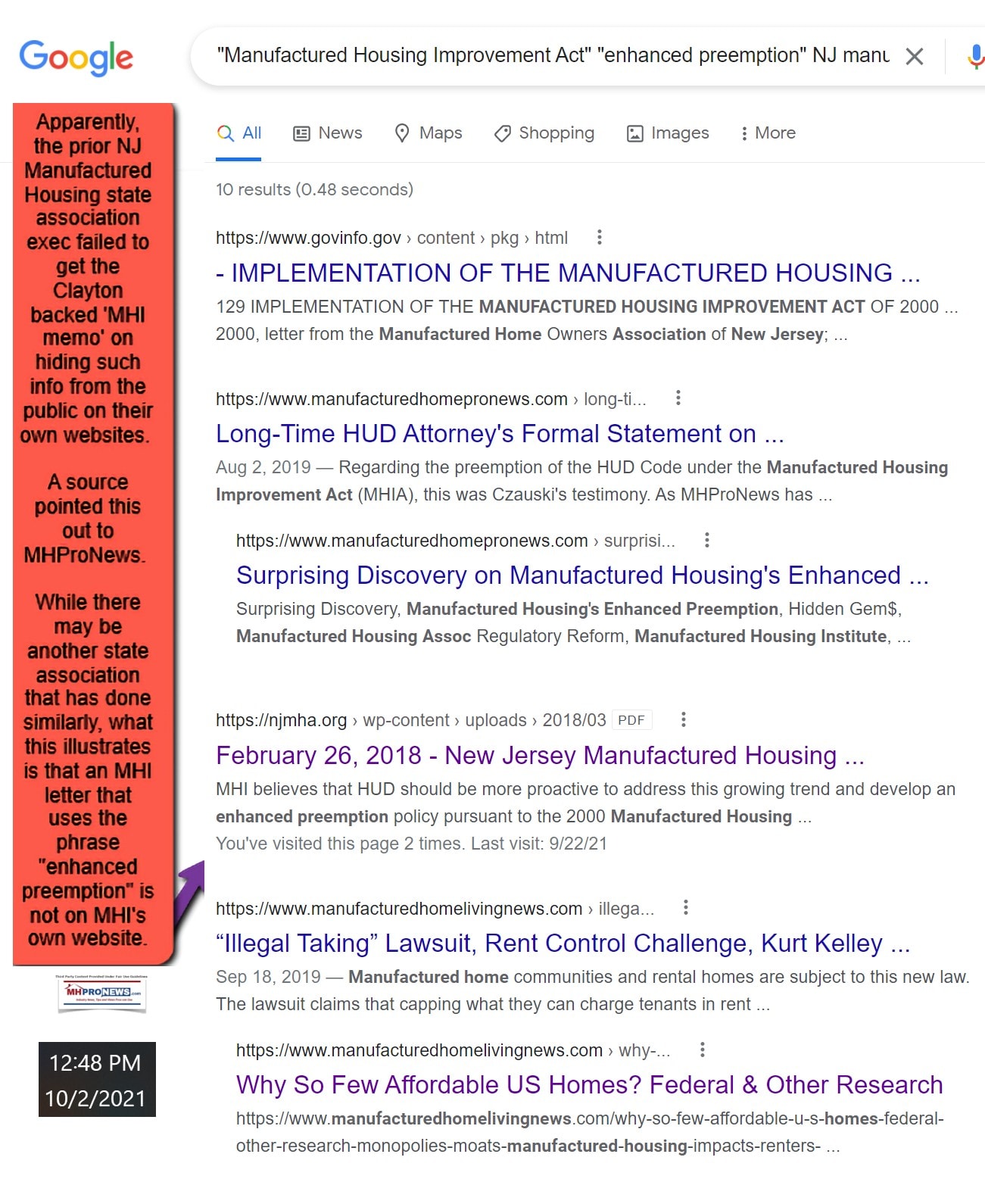 ManufacturedHousingImprovementAct2000FactCheckGoogleSearchEnhancedPreemption