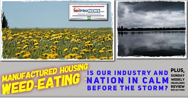 ManufacturedHousingWeedEatingIsOurIndustryNationCalmBeforeTheStormPlusSundayWeeklyHeadlinesReviewReflectionsMHProNews