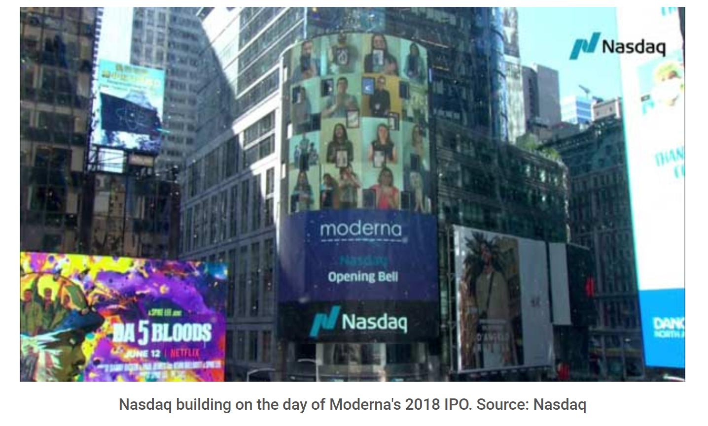 NasdaqBuildingOnDayOfModernaIPOphoto