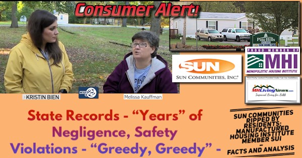 ConsumerAlertKristinBienWSBTMelissaKauffmanExSunCommunitiesResidentPineHillsManufacturedHomeCommunityMiddleburyINManHousingInstmemberSUlogosINYearsNegiligenceGreedyGreedyAnalysis