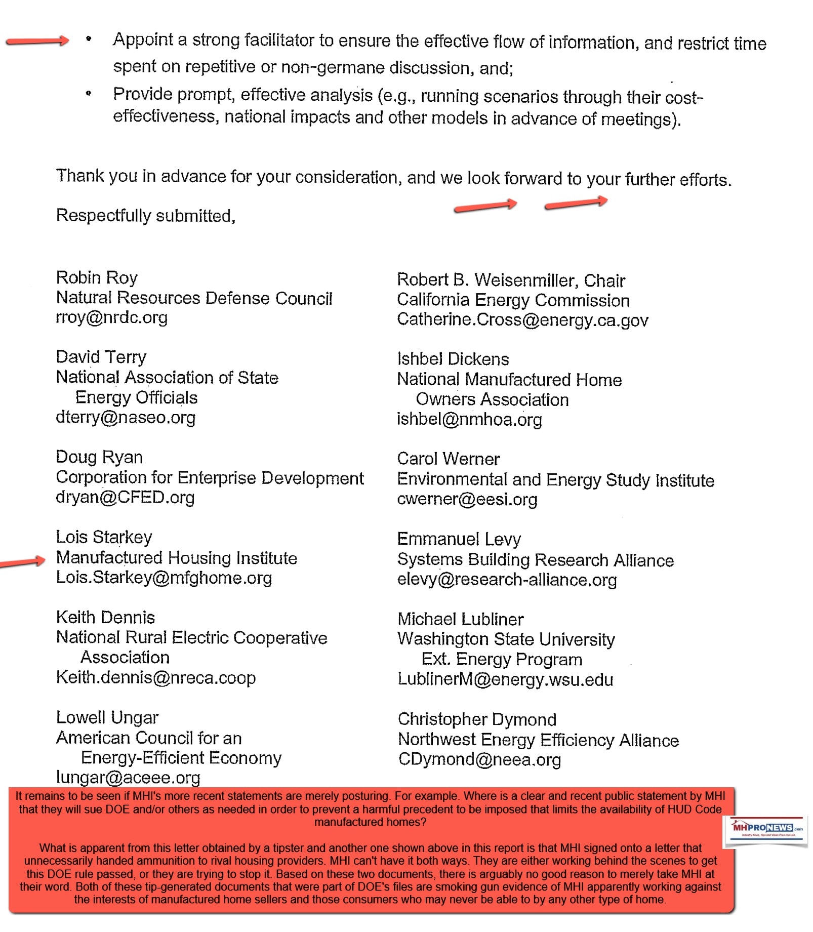 HousingCoaltionWithManufacturedHousingInstituteAskingDOEForEnergyEfficientStandardsManufacturedHousingTopHalfPage2