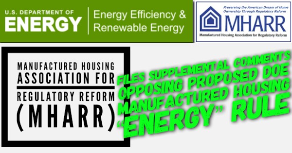 ManufacturedHousingAssocRegReformMHARRlogoFilesSupplementalCommentsOpposingDOEManufacturedHousingEnergyRuleUSDepartmentEnergyNoticeProposedRulemakingNOPR