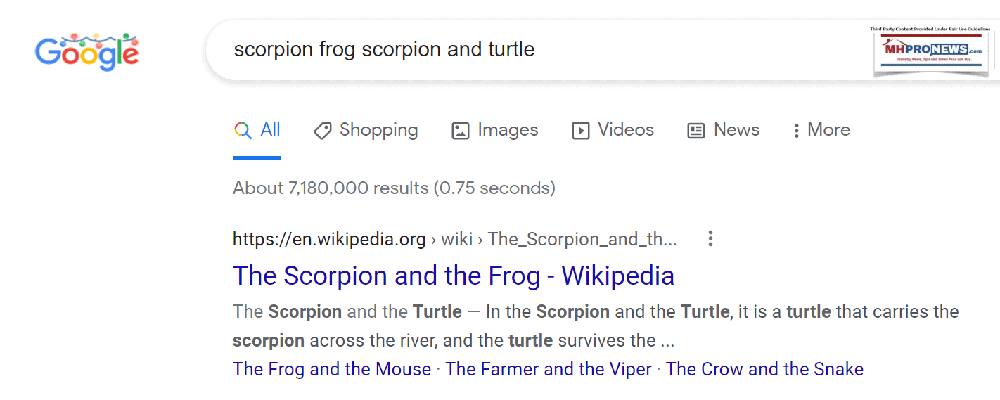 ScorpionFrogScopionTurtleGoogleMHProNews