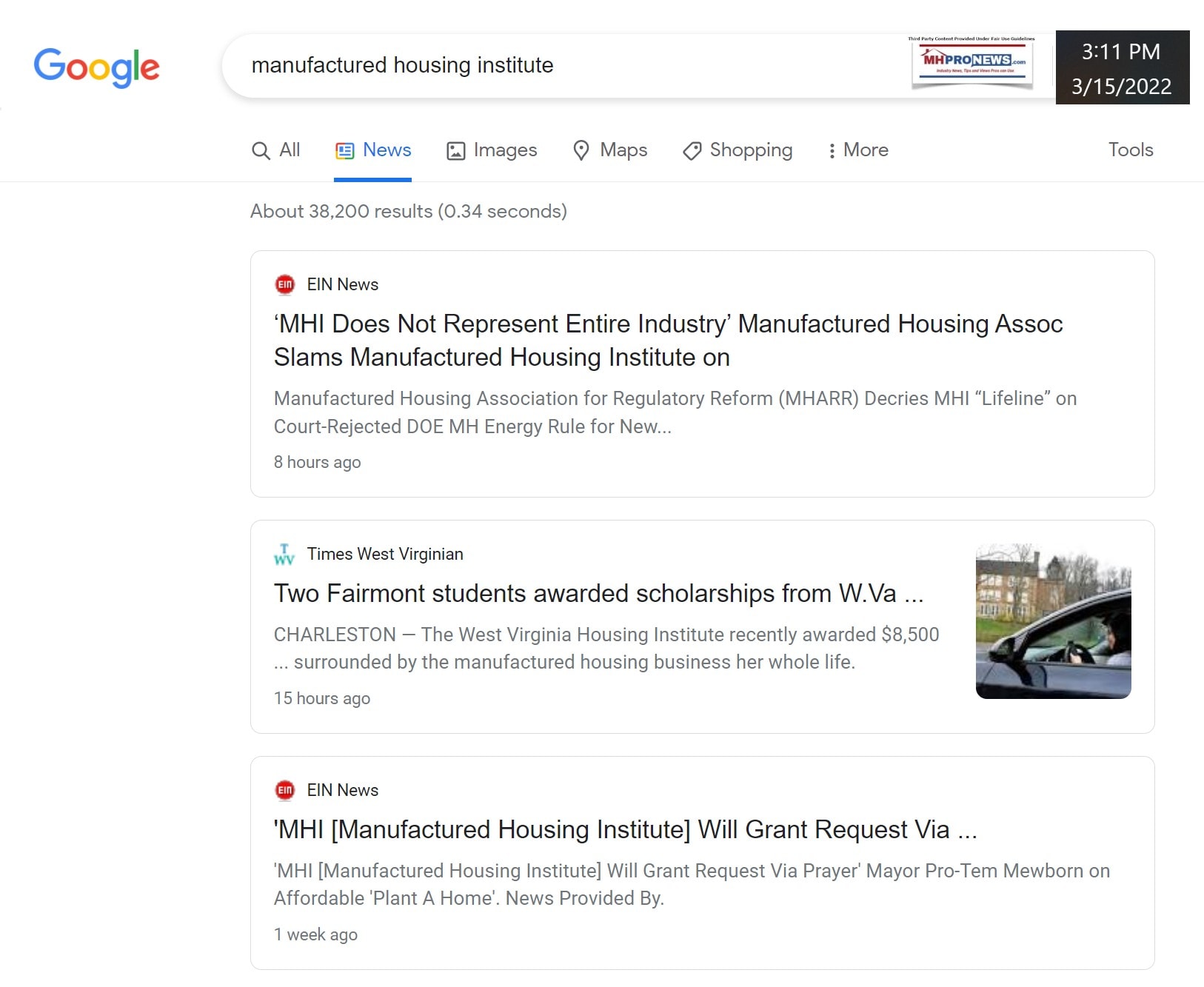 ManufacturedHousingInstituteGoogleNewsSearch3.11PM-3.15.2022-MHProNews