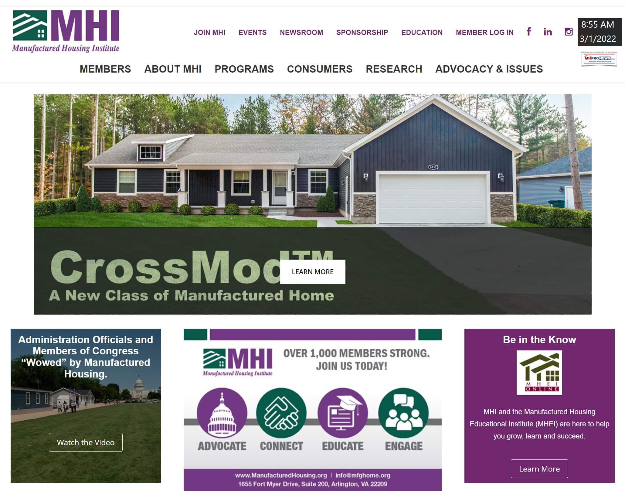 ManufacuredHousingInstituteWebsiteHomePage3.1.2022-MHpronewsManufacturedHousingInstituteLOGOCrossModTMMHProNewsFactCheck