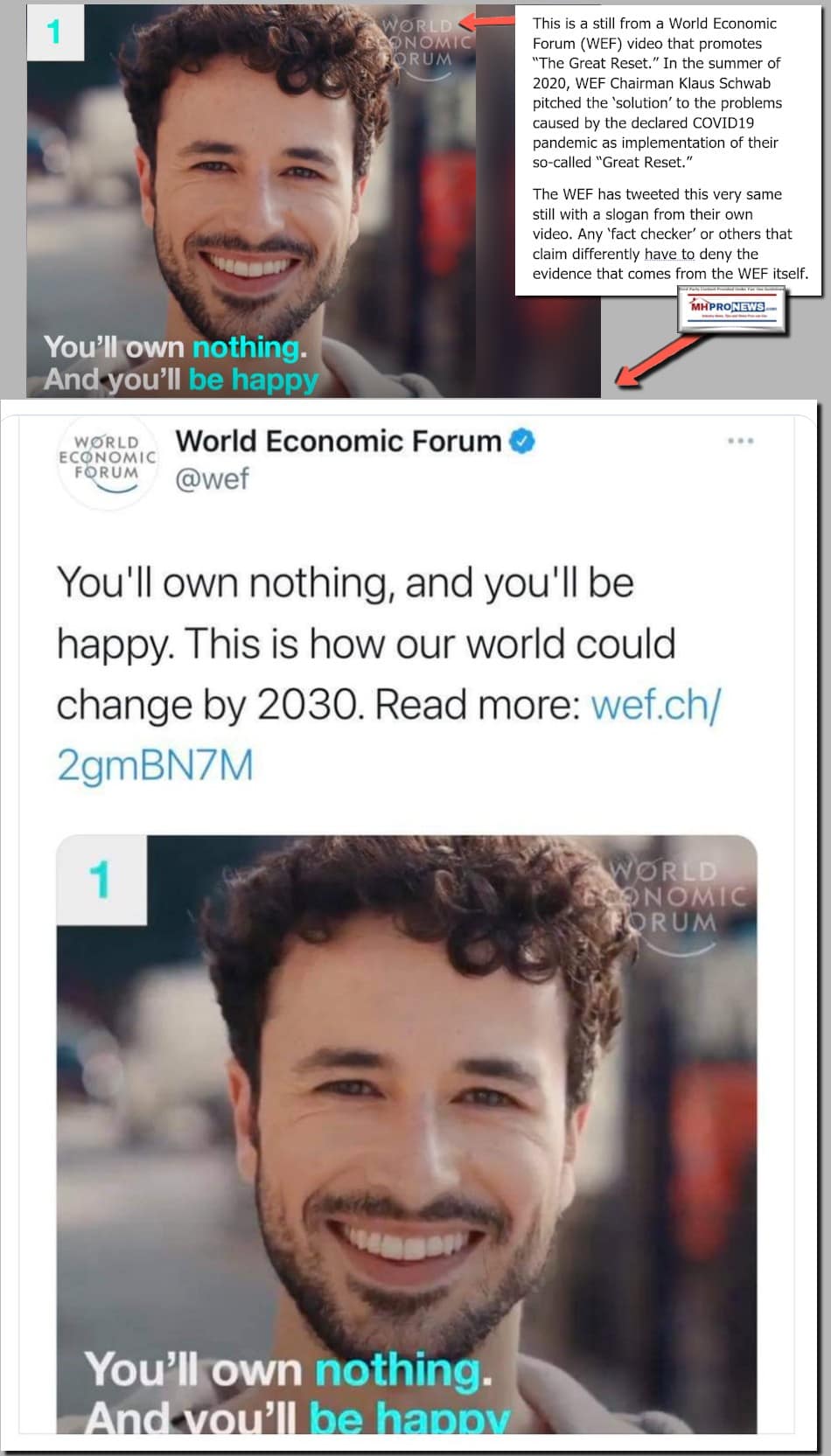 WorldEconomicForumYoullOwnNothingYoullBeHappySloganWEFVideoStillMemeWEFTweetofVideoStillGreatResetYoullOwnNothingYoullBeHappySloganMHProNewsFactCheckAnalysisCommentary