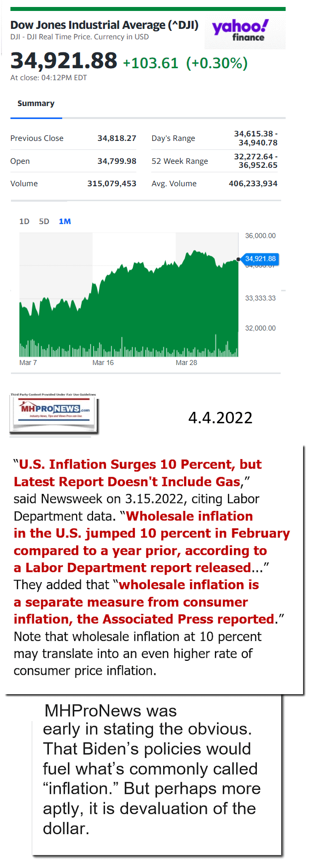 DowJones-ManufacturedHomeCommunitiesMobileHomeParksFactoriesProductionSuppliersFinanceStocksEquitiesClosingDataYahooFinanceLogo4.4.2022